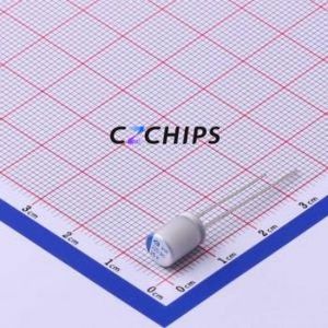 BC025M221LO6.3*8L-1A4T ตัวเก็บประจุแบบแข็งชนิด Through hole (THT), ขนาด D6.3xL8 มม. 220uF 20% 25V 2.5 มม. - Product Image 1