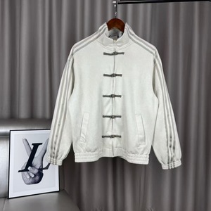 <span class=keywords><strong>Giacca</strong></span> con cappuccio ricamata sportiva retrò di alta gamma a tre strisce, alla moda, con motivo a stella in nuovo stile cinese - Product Image 4