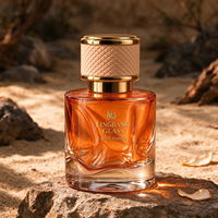 Vente en gros de flacons de parfum en verre de luxe de 30 ml et 50 ml avec bouchons noirs, logo personnalisé, emballage de parfum vide OEM ODM