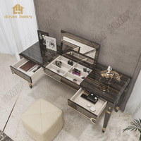 Miroir à clapet de vanité de luxe léger nouvelle table de maquillage classique en bois massif style moderne simple meubles de chambre à coucher