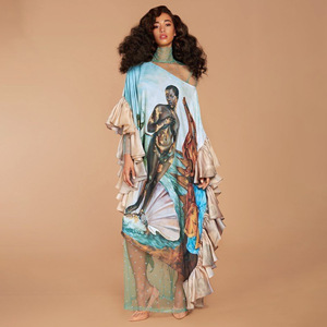 11005 Vendita Diretta dalla Fabbrica per il Commercio Estero Europeo e Americano, Abito Lungo Senza Spalline in Poliestere alla Moda per <span class=keywords><strong>Donna</strong></span> - Product Image 4