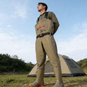 <span class=keywords><strong>Cuissardes</strong></span> imperméables avec bottes pour hommes et <span class=keywords><strong>femmes</strong></span>, <span class=keywords><strong>cuissardes</strong></span> de pêche et de chasse en nylon PVC 2 plis avec poche poitrine et bottes en <span class=keywords><strong>caoutchouc</strong></span> - Product Image 1