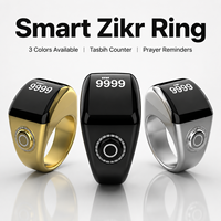 Bague connectée en plastique pour compteur de Tasbih musulman avec rappel par vibration, bague connectée en métal pour le Hajj, cadeaux de Ramadan, vente en gros