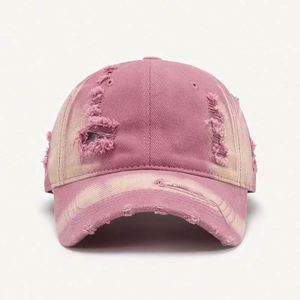 Casquettes de baseball vintage personnalisées avec logo, bords bruts et usés, pour femmes, vente en gros - Product Image 1