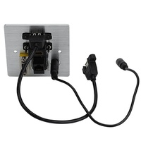 86 Tipo Aluminio placa frontal 110V multimedia VGA datos y RJ45 enchufe de placa de pared