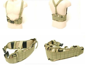 เข็มขัด HBMB01l Molle 1000D ไนลอนความหนาแน่นสูง เข็มขัดคาดเอวแบบมีแผ่นรองรับสำหรับการต่อสู้ อุปกรณ์ล่าสัตว์กลางแจ้ง - Product Image 2
