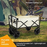 Chariot de camping pliable extra-large pour l'extérieur, chariot de pique-nique manuel, mini chariot universel pliable en métal tout-terrain