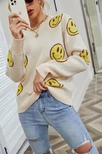 2022 Neuankömmling Smile Quasten Pullover Strick pullover Pullover Strick oberteil Hot Sell Damen Soft Kint Sweater für Damen