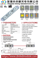 Module LED à haute luminosité 1,5 W, garantie 5 ans, éclairage par injection ultrasonique, modules LED 12 V pour rétroéclairage de panneaux publicitaires