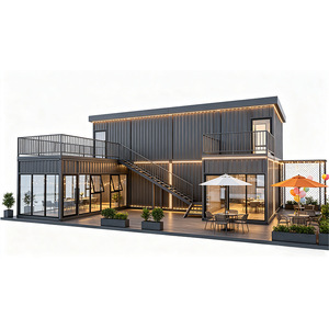 Casa Contenedor Moderna de Dos Pisos, Estructura Modular Rectangular, Vivienda Móvil, Casa de Acero para Exteriores - Product Image 1