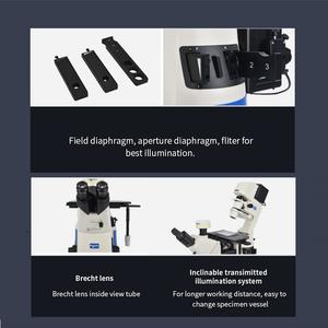 Microscopio a fluorescenza invertito Boshida BD-NIB910 con <span class=keywords><strong>obiettivo</strong></span> APO e illuminazione a LED a contrasto di fase - Product Image 4
