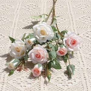 Custom <b>Artificial</b> Rose 5 Heads 65cm Silk Cloth <b>Artificial</b> <b>Flower</b> <b>for</b> Home Wedding <b>Garden</b> Scene Landscaping Decoration - Product Image 4