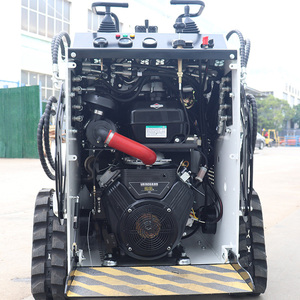 Gratis pengiriman murah CE/EPA kecil baru Mini kecil taman pemuat jejak Mini selip Steer Loader dengan ember Trencher Rotary plug