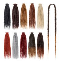 Perruque d'extension capillaire 24 pouces, texture double queue européenne, américaine, africaine, dreadlocks brûlées, feutre, crochet, double trame, densité 200%