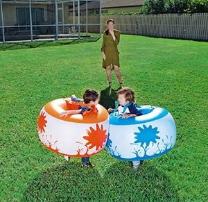 كرة قدم قابلة للنفخ بحجم 90 سم يمكن ارتداؤها، لعبة فقاعية للبالغين والأطفال، مناسبة للعب في الحدائق - Product Image 3