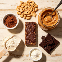 Barres protéinées au lait et au beurre de cacahuète NUTRTECH - 12 barres vegan pour adultes, faible teneur en sucre, sans gluten, faible teneur en glucides, non-OGM