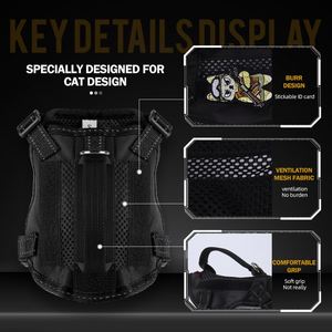 Nouveau Harnais Tactique Anti-Évasion pour Chat, Veste de Promenade en Nylon Réglable pour Chat, Gilet Rembourré Robuste et Réfléchissant pour Chat - Product Image 4