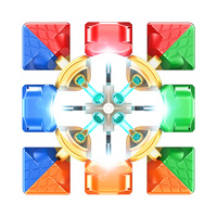Moyu super RS3M Cube de vitesse 3x3, Cube de vitesse professionnel réglable sans autocollant