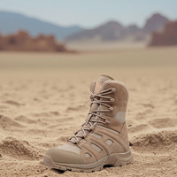 Yakeda Durables Bottes Tactiques d'Extérieur en Cuir Respirant pour Hommes, Style Camouflage de Sécurité, pour Randonnée et Entraînement
