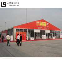 Structure en alliage d'aluminium GB6061-T6 à usage permanent pour salles de mariage, centres d'événements et expositions avec mur en verre trempé