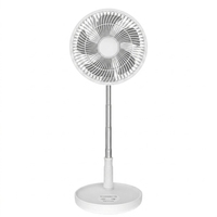 Ventilateur de table pliable à 5 pales, alimenté par batterie, avec télécommande, écologique, hauteur réglable, pour la maison et le bureau