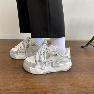 Chaussures décontractées à plateforme tendance, à lacets, avec doublure en cuir véritable, respirantes et au design intemporel - Meilleures ventes - Product Image 6