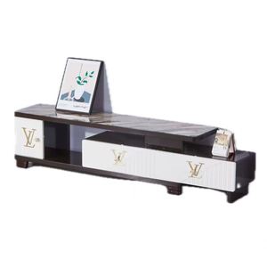 Meuble <span class=keywords><strong>TV</strong></span> IMAJ Design Tendance Blanc et Noir Effet Marbre, Meuble <span class=keywords><strong>TV</strong></span> Moderne en Bois, Ensemble <span class=keywords><strong>Commode</strong></span> de Luxe pour Salon, Meubles de Maison en Gros - Product Image 3