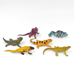 Modèle de lézard réaliste multi-styles, caméléon, lézard à collier, iguane vert, jouet éducatif en PVC solide pour enfants - Product Image 4