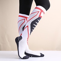Chaussettes de compression de sport professionnelles élasticité mollet soutien Long Tube éponge bas haut équipage pour le corps extérieur d'hiver