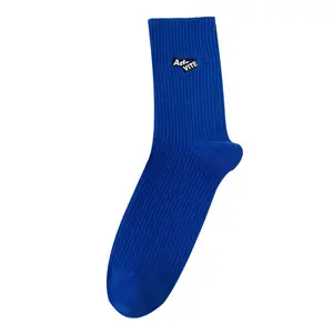 Kangyi meias de skate com logotipo personalizada, meias esportivas com bordados, faça você mesmo design masculino