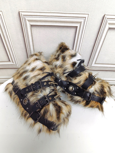 Bottines plateforme gothique punk pour femmes, à clous, boucle crâne, semelle épaisse, <span class=keywords><strong>bottes</strong></span> hautes gothiques à la cheville pour festival cosplay - Product Image 6