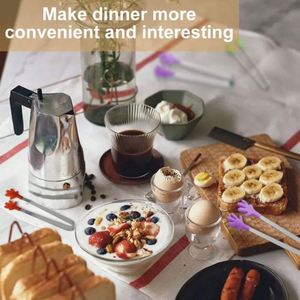 Gift Bonus Kitchen Gadets 13cm Cute Palm Stainless Steel Silicone <b>Mini</b> Sugar Tong Food Clip BBQ Party Kitchen - Product Image 5