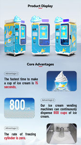 Thông Minh Thương mại <span class=keywords><strong>Ice</strong></span> Cream Máy bán hàng tự động với màn hình cảm ứng-tự động tự phục vụ mềm phục vụ Maker - Product Image 2