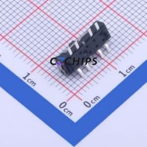 JS207011SCQNR Slide Switch SMD Switch Double Pole Three Throw Rectangle Pin Header Solder Tab Vertical Mount - Product Image 2