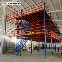 Estantería Metálica de Acero Laminado en Frío de 2/3/4 Niveles, Capacidad de Carga de 1000 kg/m², Recubrimiento Electrostático en Polvo
