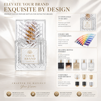 Flacon de parfum en verre imprimé sur mesure avec boîte pour marques de parfum personnalisées avec logo et sac cadeau