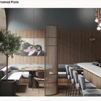 Panneau mural acoustique rainuré en forme de U en fibre de bambou avec fentes linéaires ouvertes pour l'absorption acoustique, moderne et cannelé, pour salle de bain et entrepôt