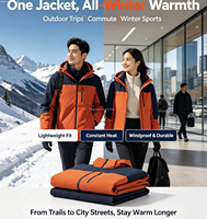Veste chauffante pour homme et femme, 20 zones chauffantes, polaire, col en V, électrique, rechargeable par USB, fermeture éclair, pour l'hiver, les sports de plein air