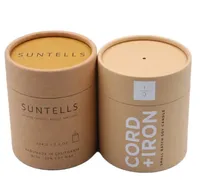 Tube en papier kraft pour bougies, cylindre en papier pour huiles essentielles, boîte d'emballage pour thé et noix