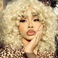 Perruques bouclées rouges bordeaux Afro pour femmes, style brésilien et vietnamien, en fibre haute température, douces et volumineuses, transparentes, pour femmes noires