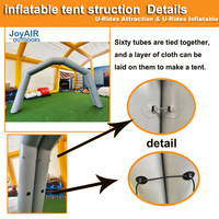 Structure de tente arche gonflable hermétique portable d'extérieur, abri médical en PVC semi-fin de 0,9 mm