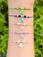 Bracelet tennis ajustable en acier inoxydable plaqué or 18 carats, étanche, avec lettre A-Z et zircon carré, bijou fantaisie pas cher