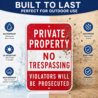 Señales de Seguridad de Aluminio Personalizadas, Señal de Área Privada con Prohibido el Acceso, para Zonas Residenciales, Centros Comerciales y Tráfico