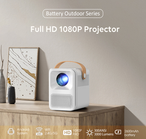 Mini Proyector CR35 1080P Full HD Android 9 con Altavoces Integrados, <span class=keywords><strong>Cine</strong></span> en Casa Portátil LCD 4K con Asa de Transporte - Product Image 5