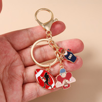 Porte-clés Amour pour le Football Américain/Rugby, Souvenir d'événement sportif, Cadeau lié au sport, P.E. Support pour souvenir, accessoire de pendentif