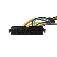 Adaptador de corriente PSU ATX de 24 pines a 6 pines, conector de 24 pines a mini 6 pines de 18AWG para placa base Z220 Z230