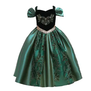 Toptan holloween bebek kostümleri-MQATZ son moda parti kıyafeti çocuk elbise küçük prenses Elsa kostüm için Cosplay parti BX1728