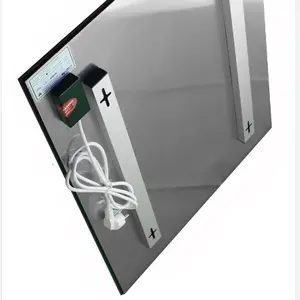 400W 600*600 pannello riscaldante a infrarossi vetro nero riscaldatore termostato riscaldatore