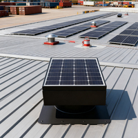 Ventilateur de toit solaire automatique 60W 14 pouces avec conduit d'air, moteur sans balais, réduit la chaleur et l'humidité du grenier, rafraîchit la maison, réduit les coûts de climatisation, OEM