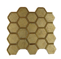 Carreaux de mosaïque modernes en forme d'hexagone 4mm 5mm en verre marbre bois pour extérieur et intérieur pour cuisine salle de bain piscine décor motif carré
